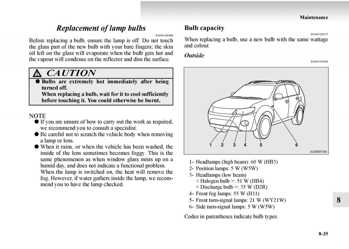 Mitsubishi Outlander II 2 owners manual / page 495