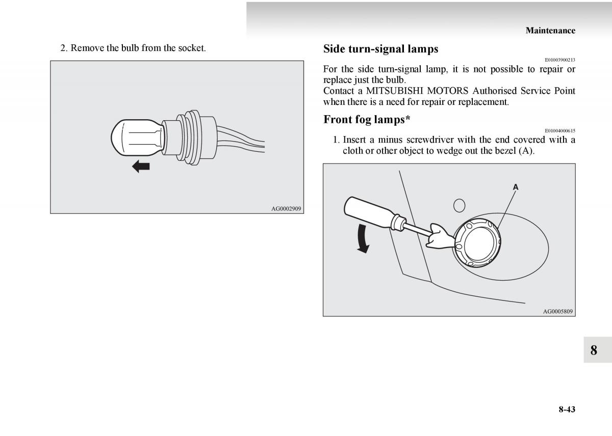 Mitsubishi Outlander II 2 owners manual / page 503