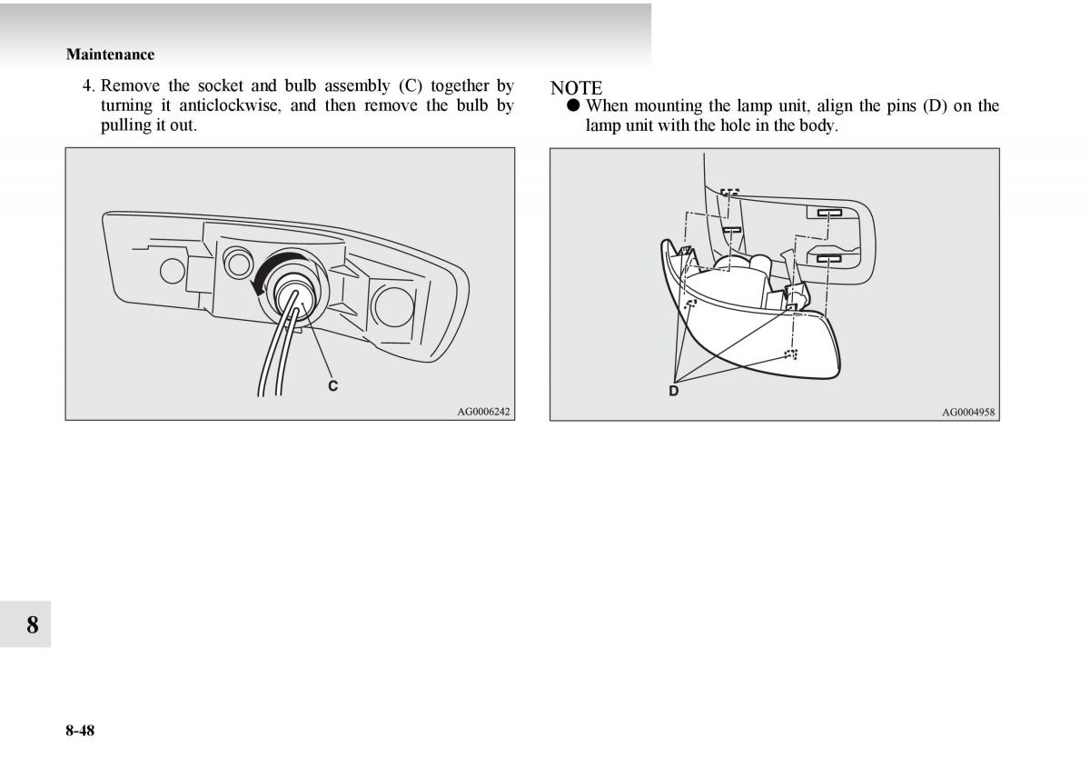 Mitsubishi Outlander II 2 owners manual / page 508