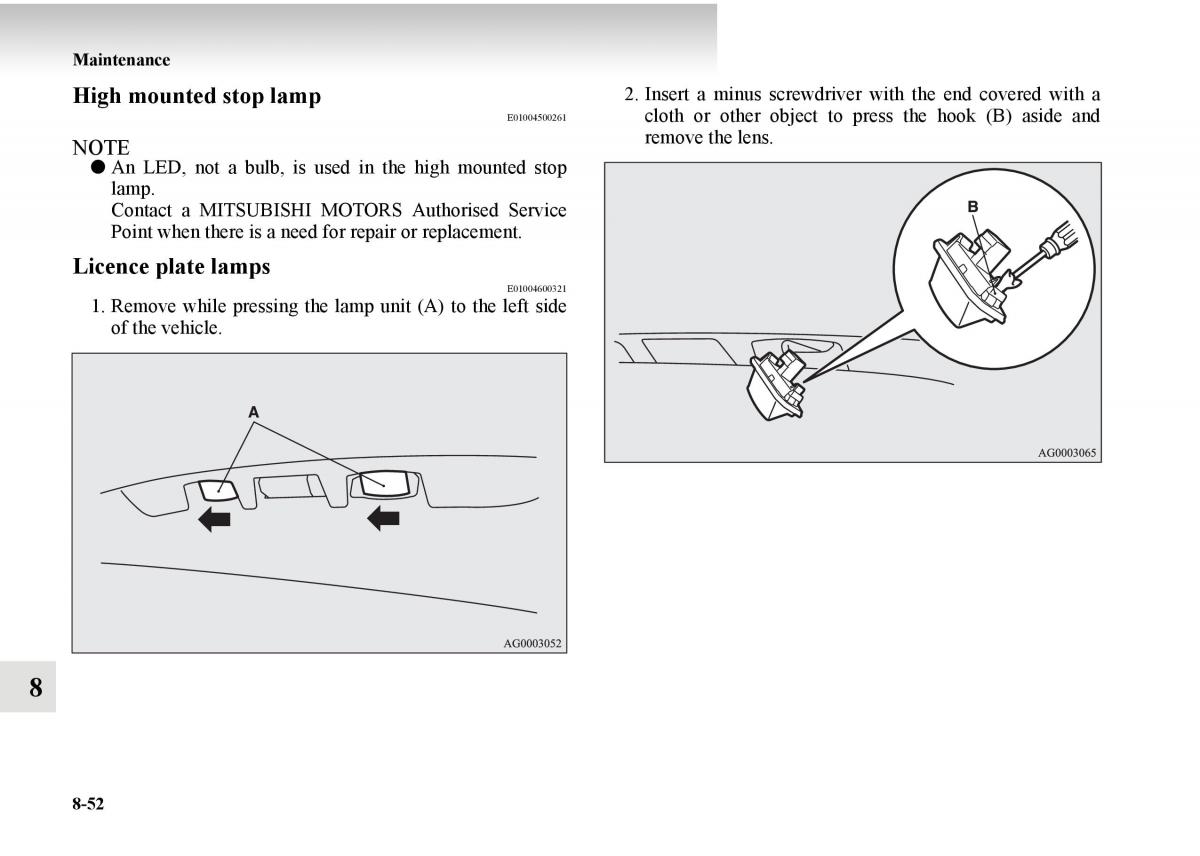 Mitsubishi Outlander II 2 owners manual / page 512