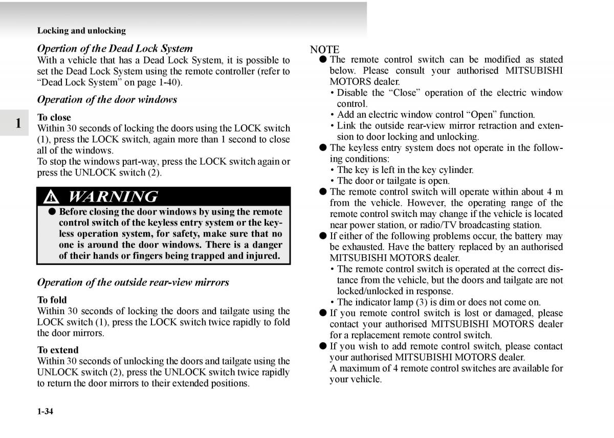 Mitsubishi Outlander II 2 owners manual / page 54