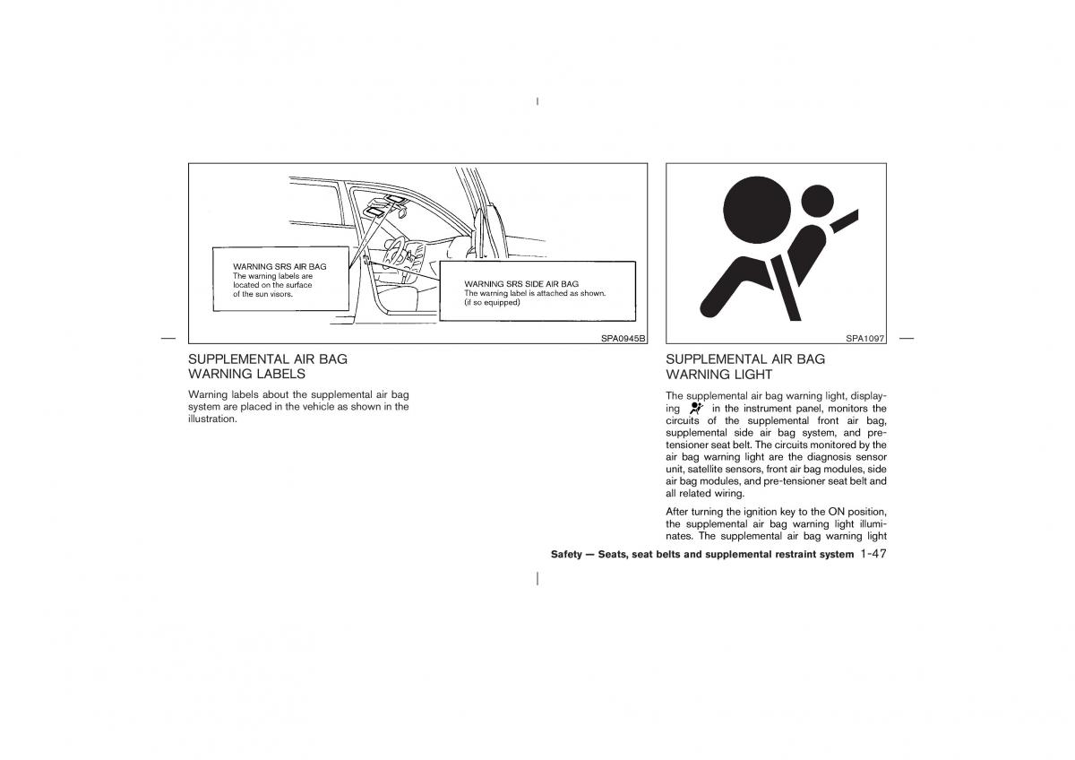 Nissan X Trail T30 I 1 owners manual / page 60