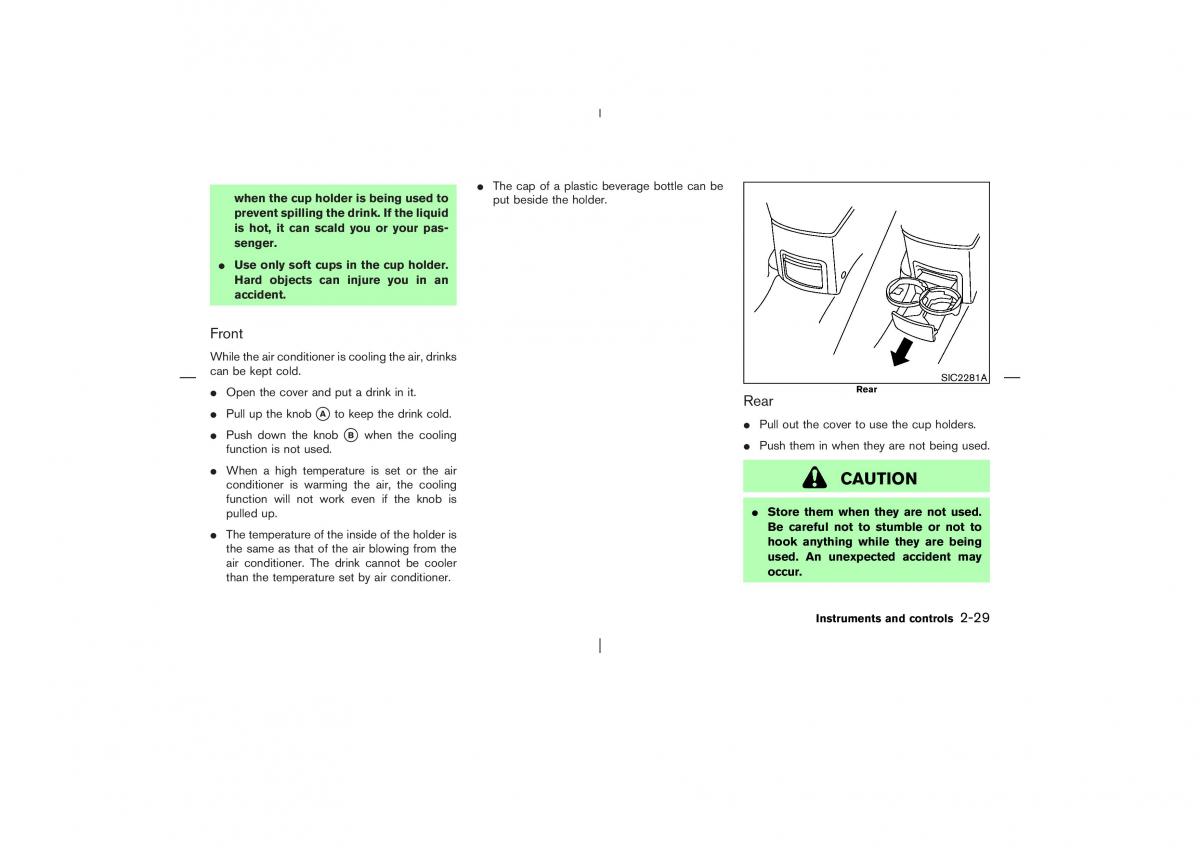 Nissan X Trail T30 I 1 owners manual / page 92