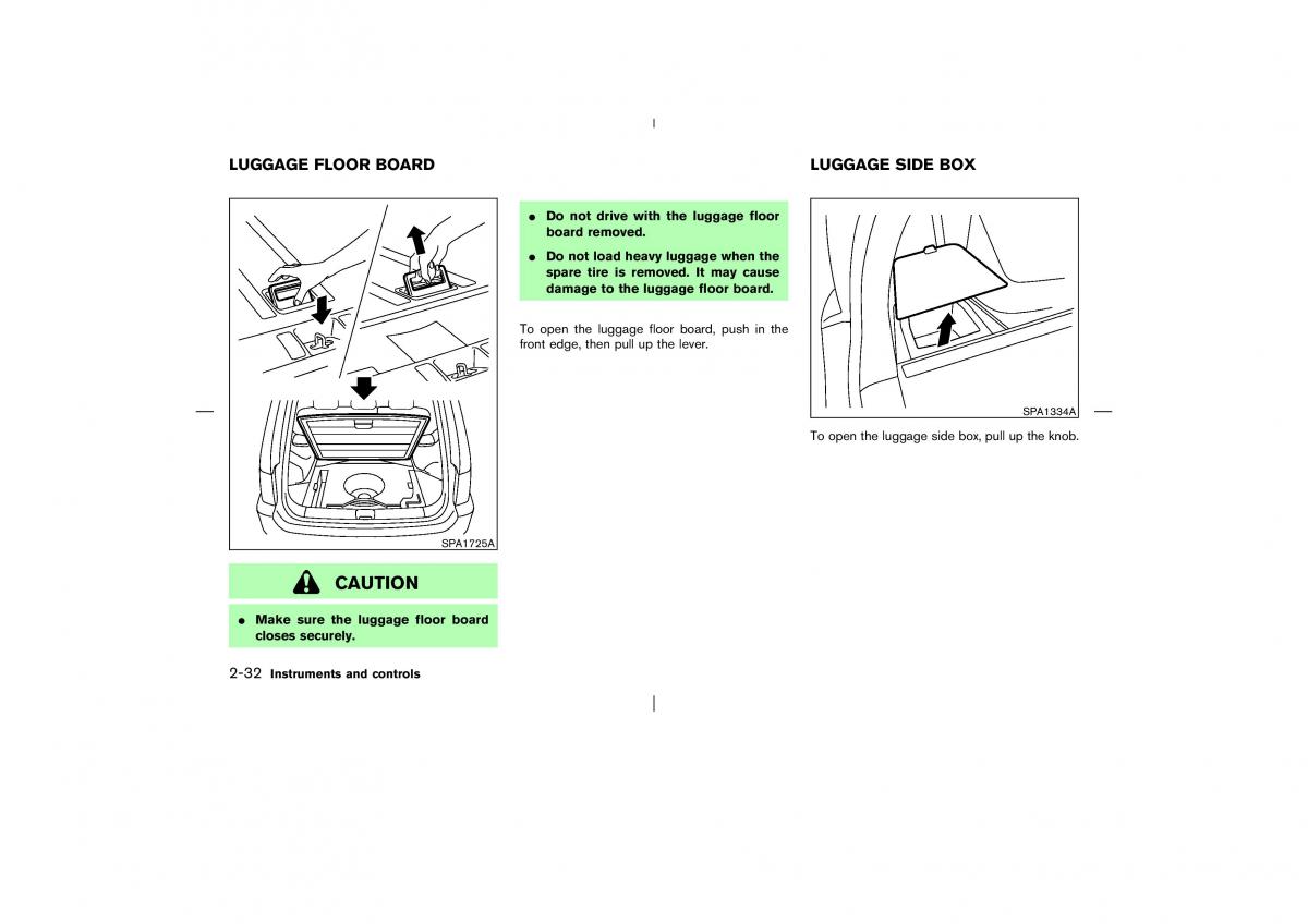 Nissan X Trail T30 I 1 owners manual / page 95