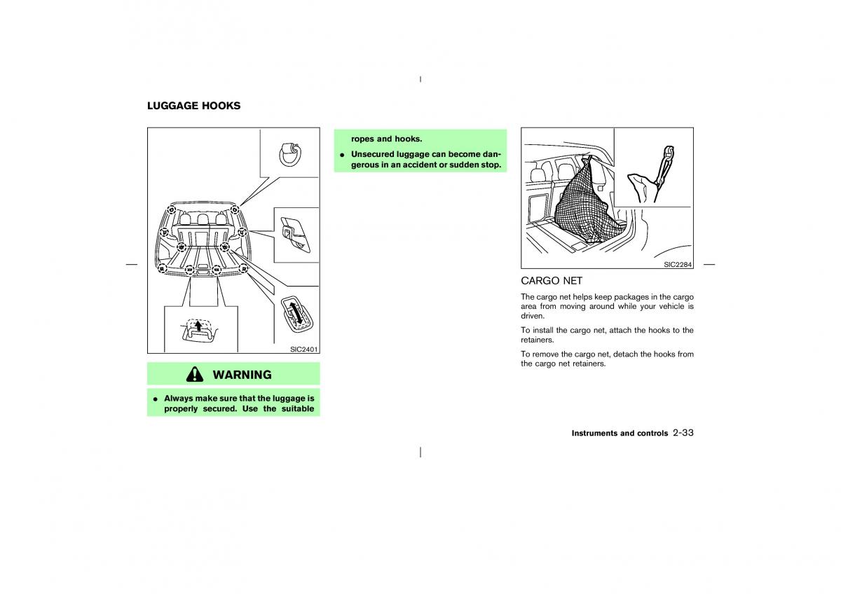 Nissan X Trail T30 I 1 owners manual / page 96