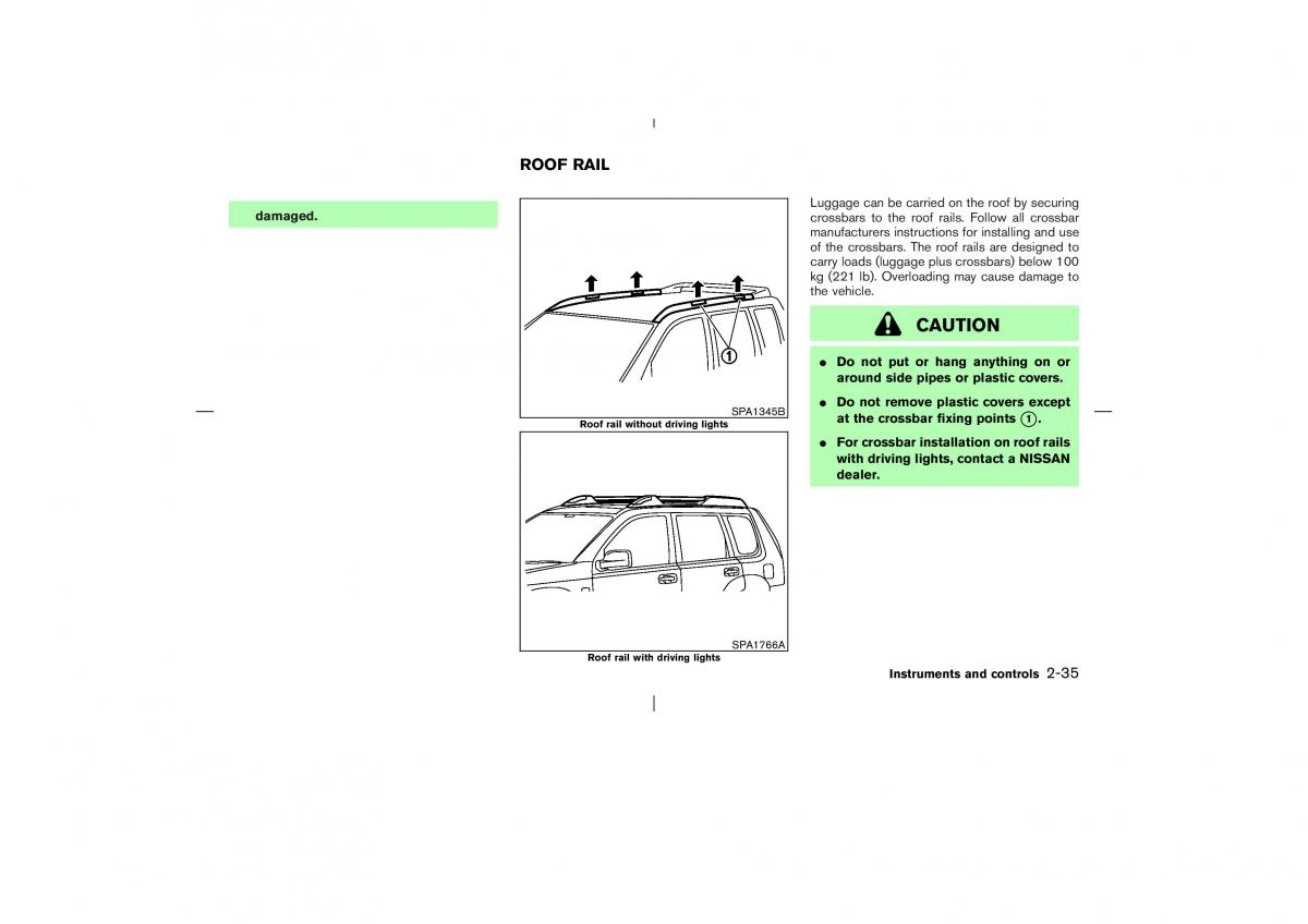 Nissan X Trail T30 I 1 owners manual / page 98