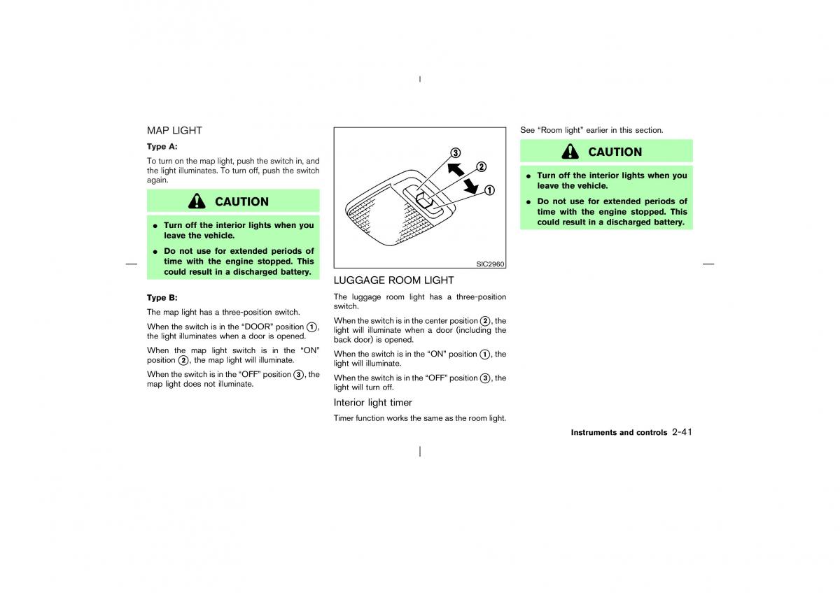 Nissan X Trail T30 I 1 owners manual / page 104