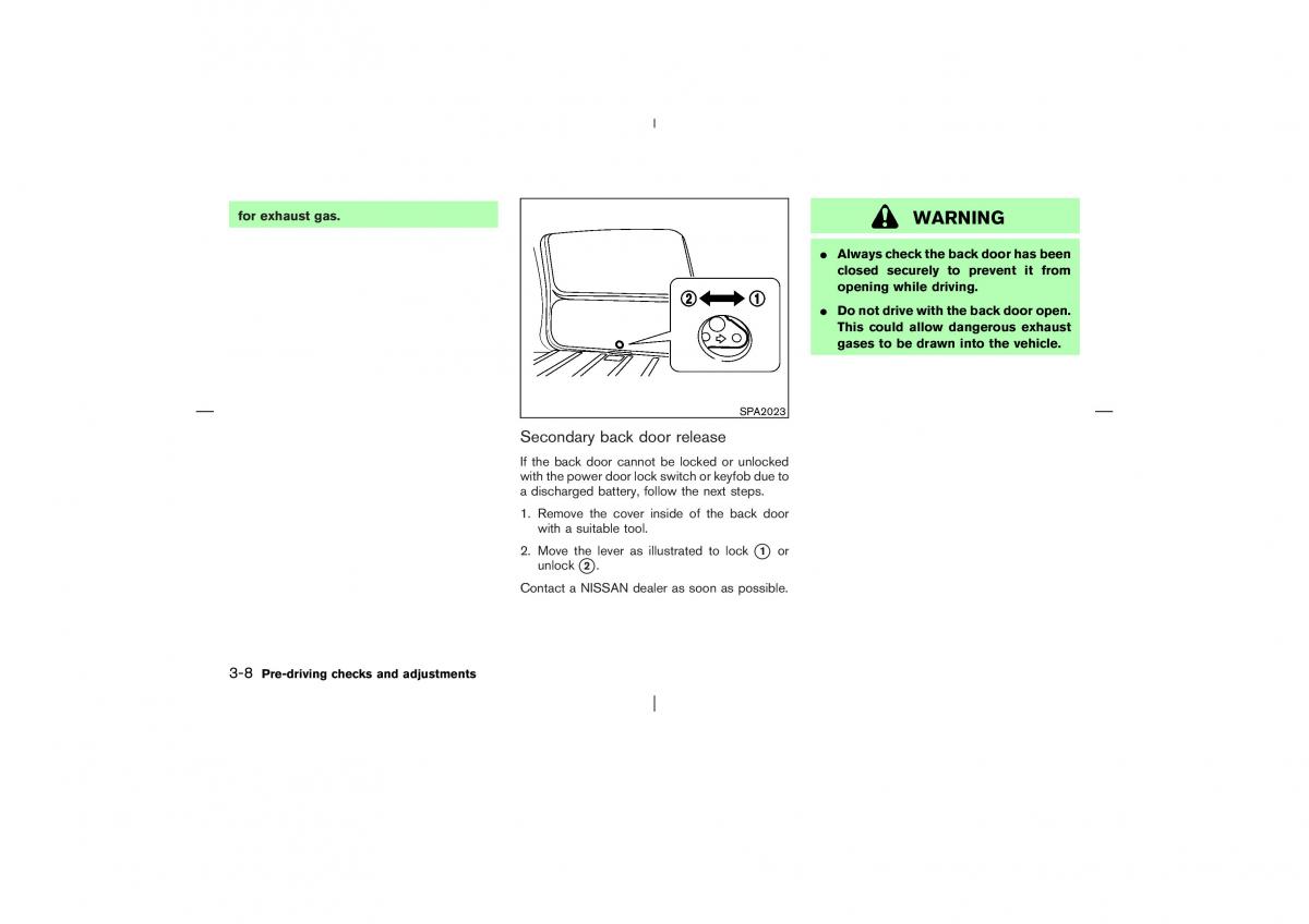 Nissan X Trail T30 I 1 owners manual / page 113