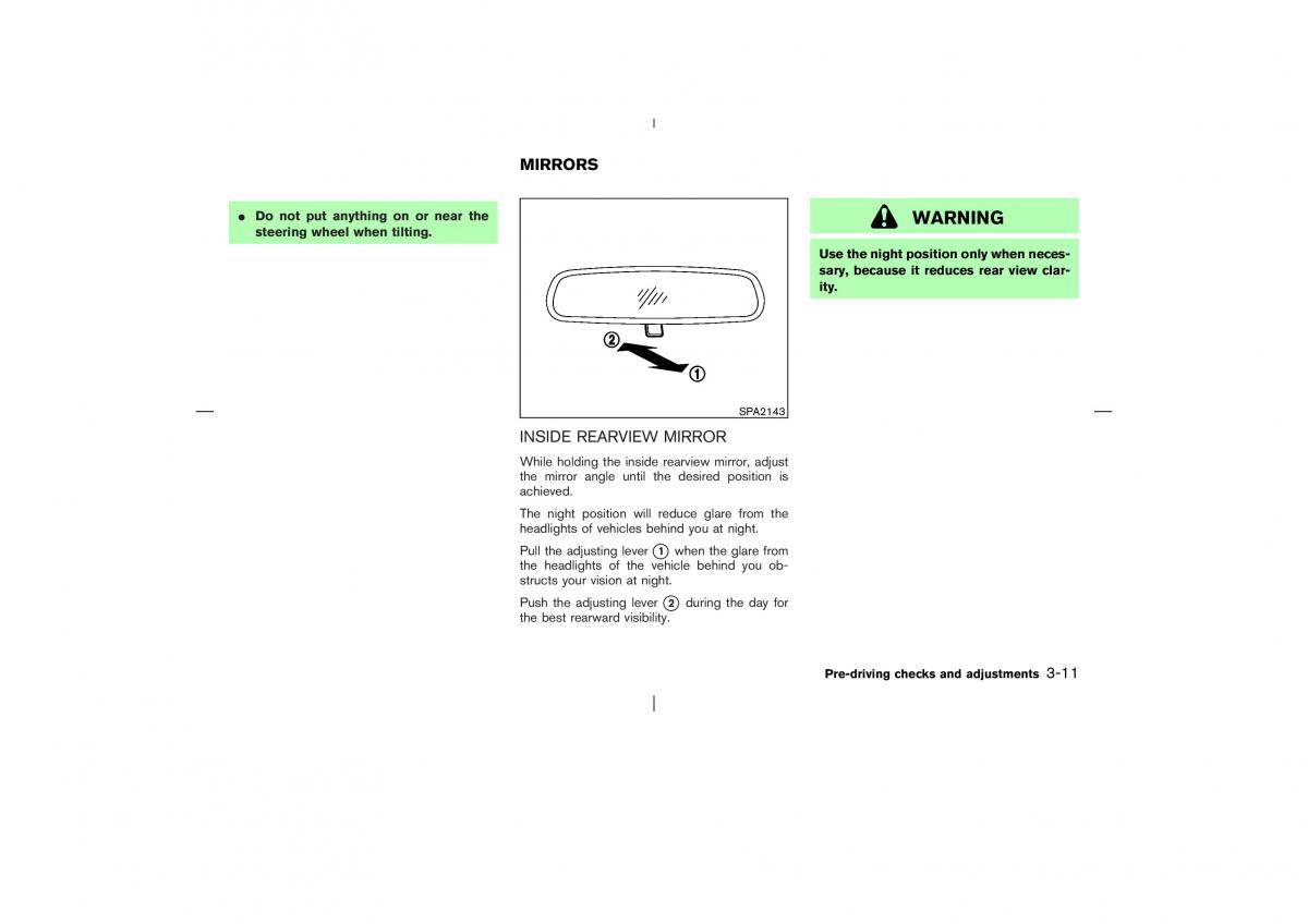 Nissan X Trail T30 I 1 owners manual / page 116