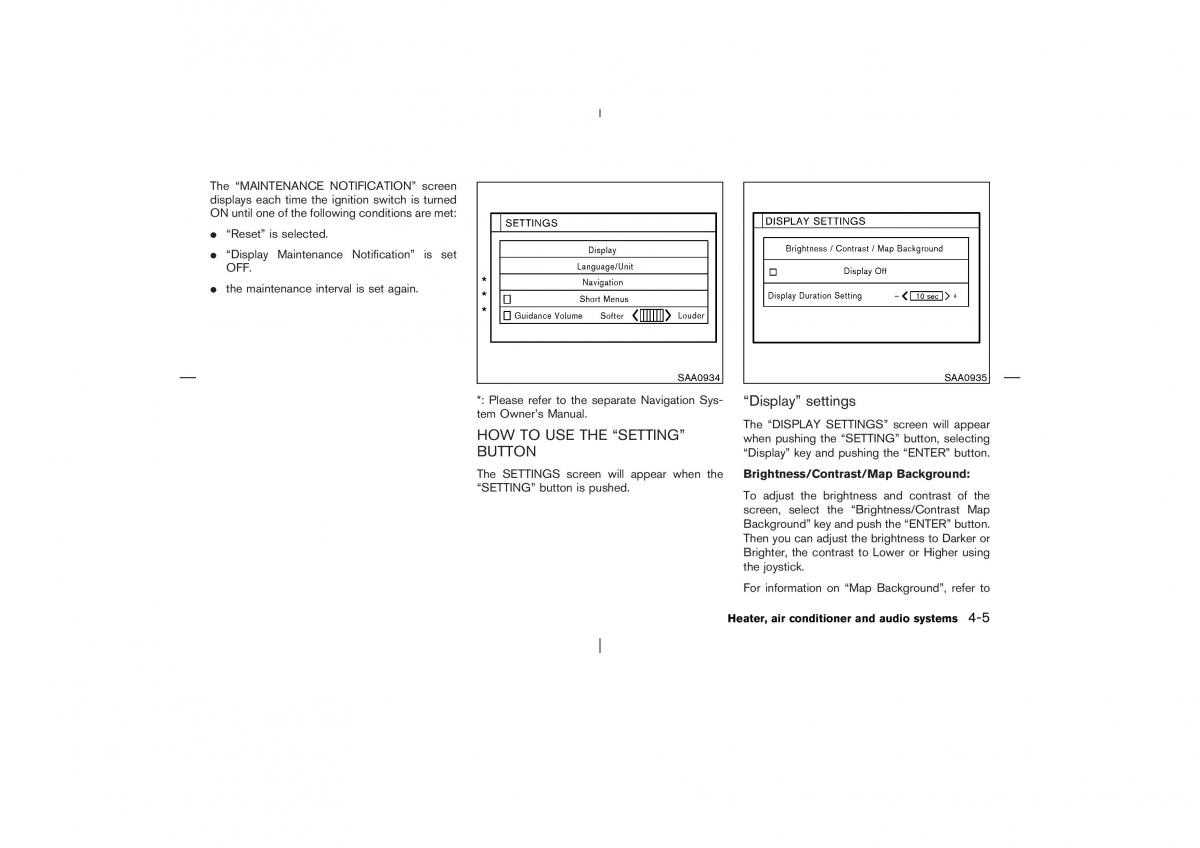 Nissan X Trail T30 I 1 owners manual / page 124