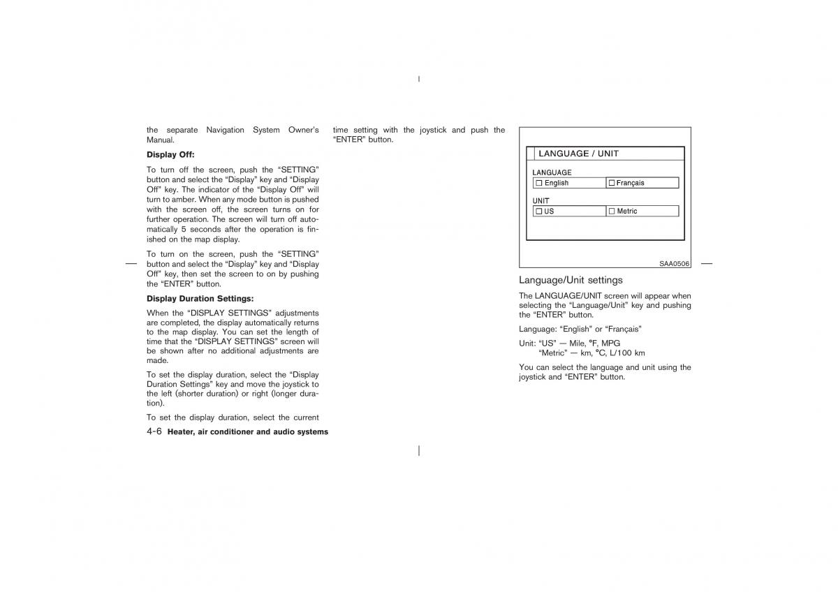 Nissan X Trail T30 I 1 owners manual / page 125