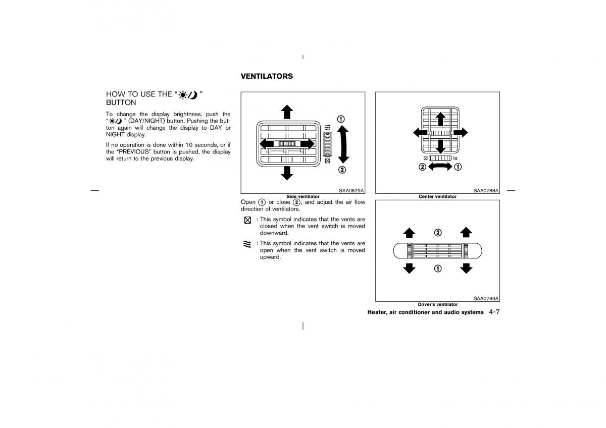 Nissan X Trail T30 I 1 owners manual / page 126