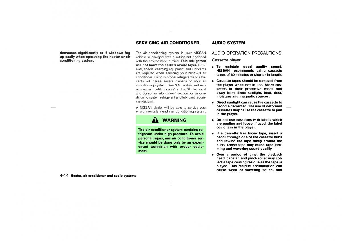 Nissan X Trail T30 I 1 owners manual / page 133