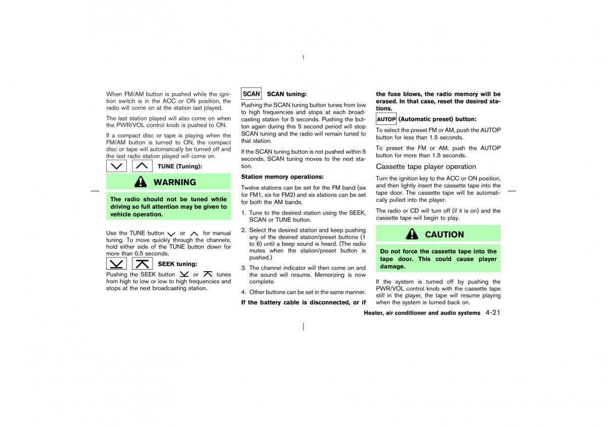 Nissan X Trail T30 I 1 owners manual / page 140