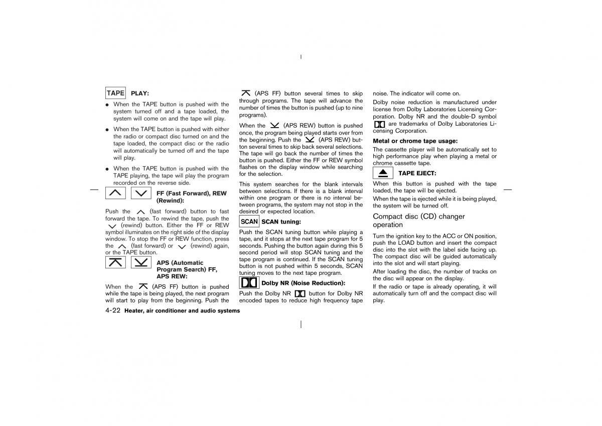 Nissan X Trail T30 I 1 owners manual / page 141