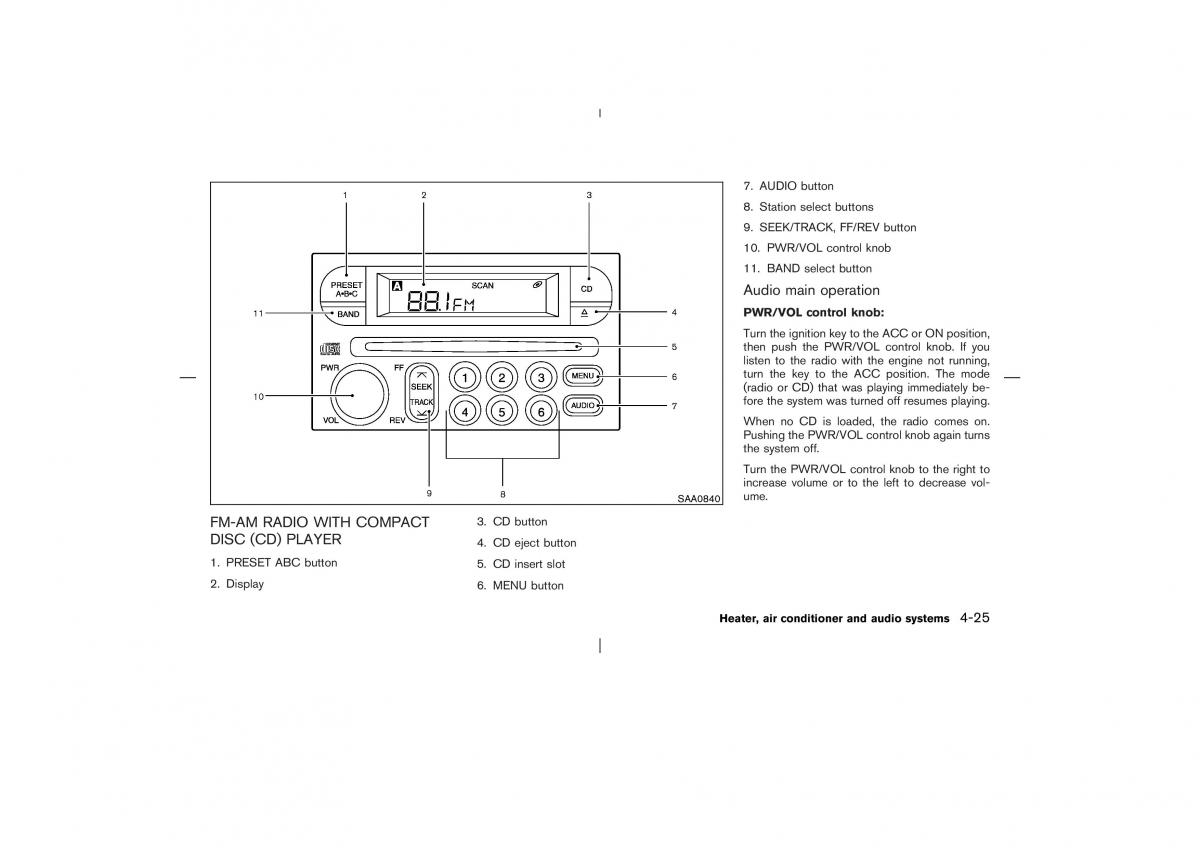 Nissan X Trail T30 I 1 owners manual / page 144