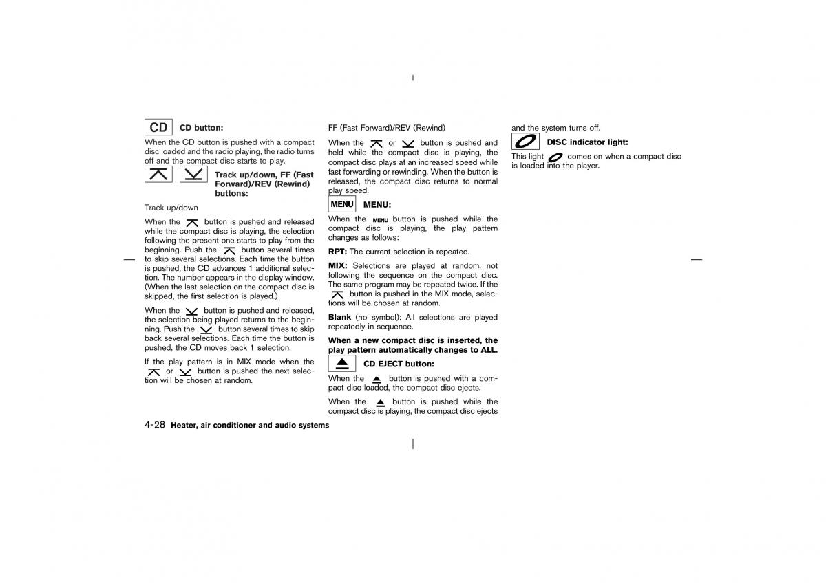 Nissan X Trail T30 I 1 owners manual / page 147