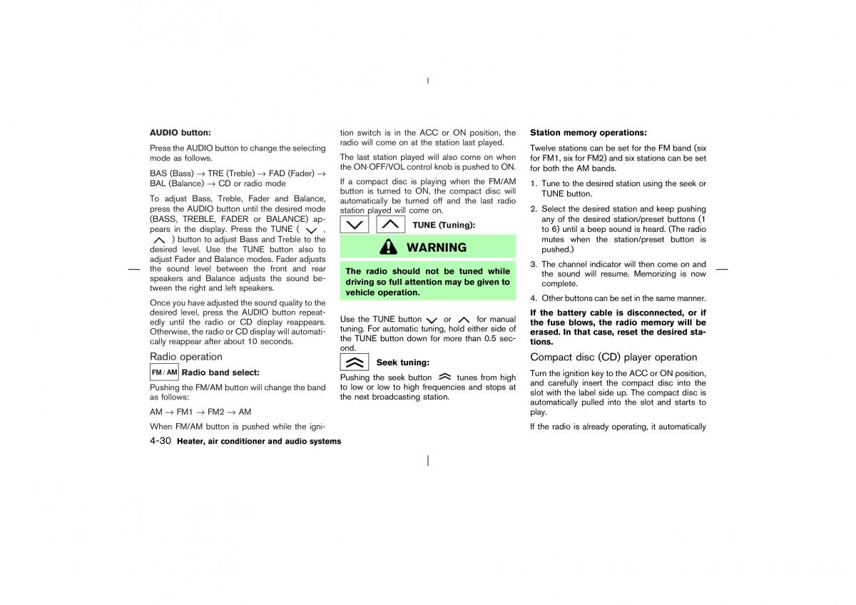 Nissan X Trail T30 I 1 owners manual / page 149