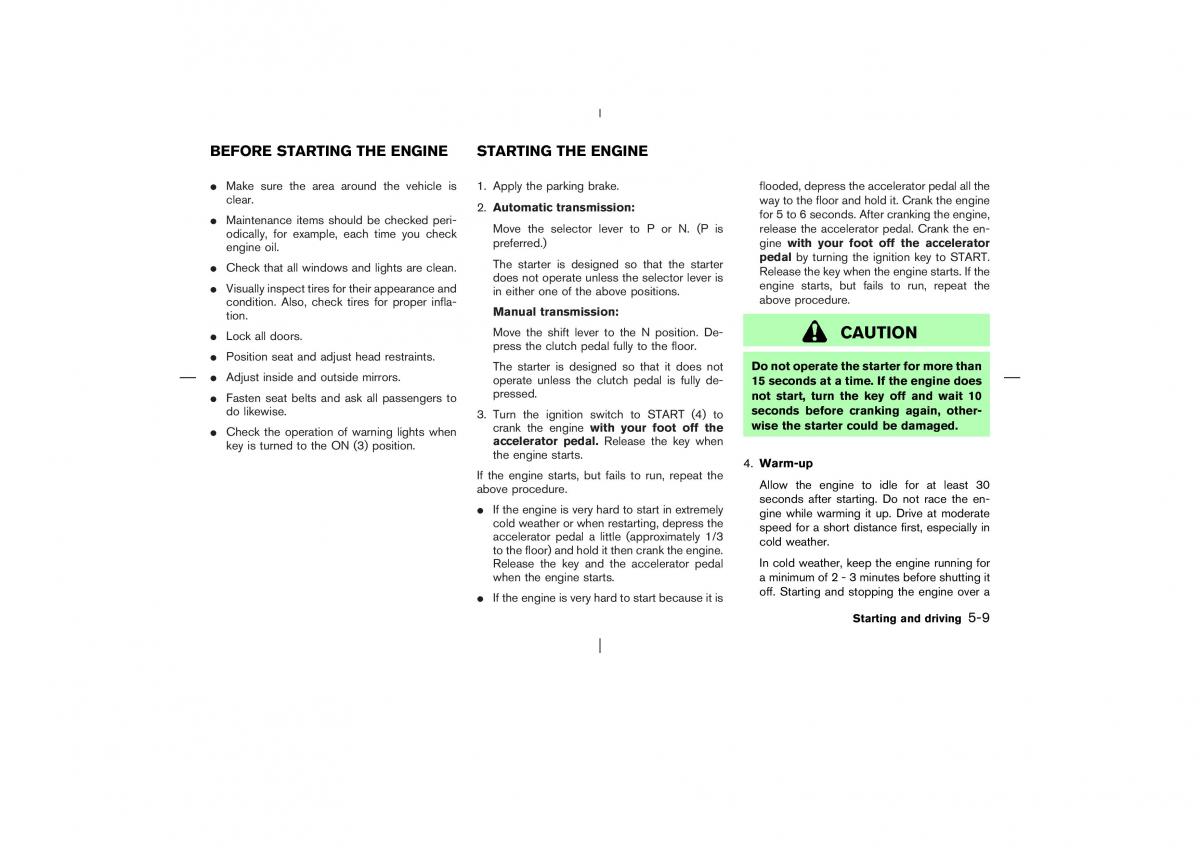 Nissan X Trail T30 I 1 owners manual / page 162