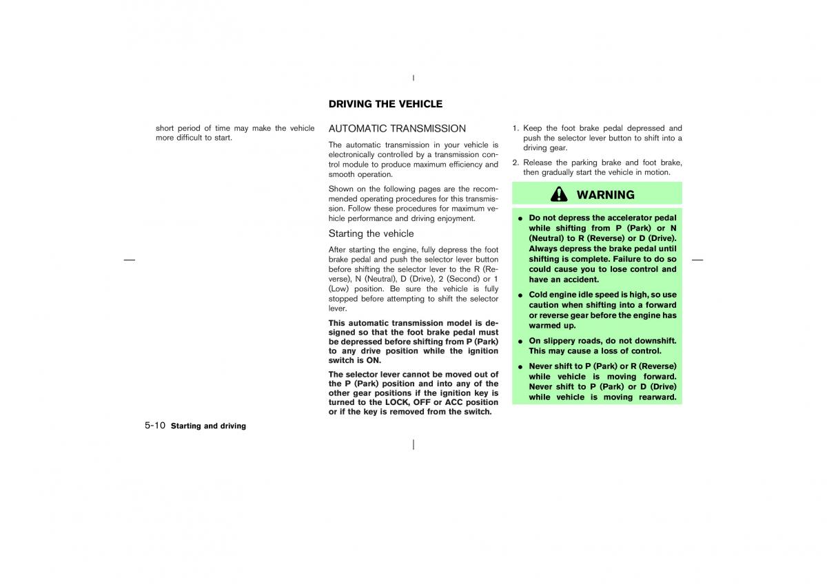 Nissan X Trail T30 I 1 owners manual / page 163