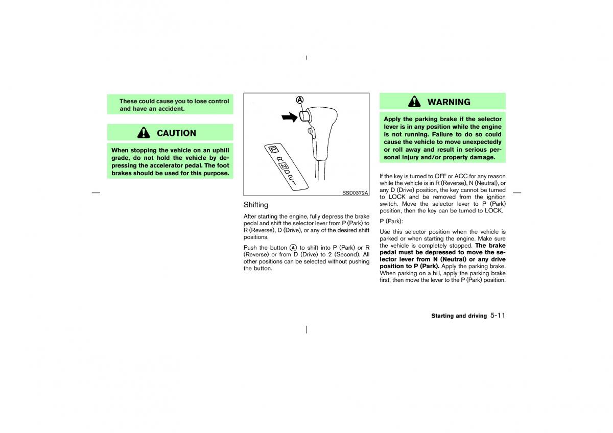 Nissan X Trail T30 I 1 owners manual / page 164