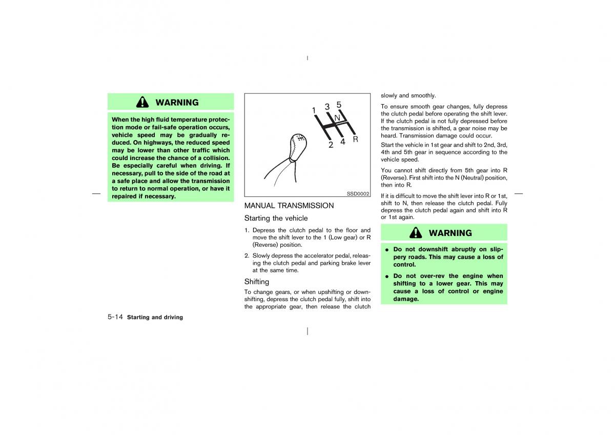 Nissan X Trail T30 I 1 owners manual / page 167