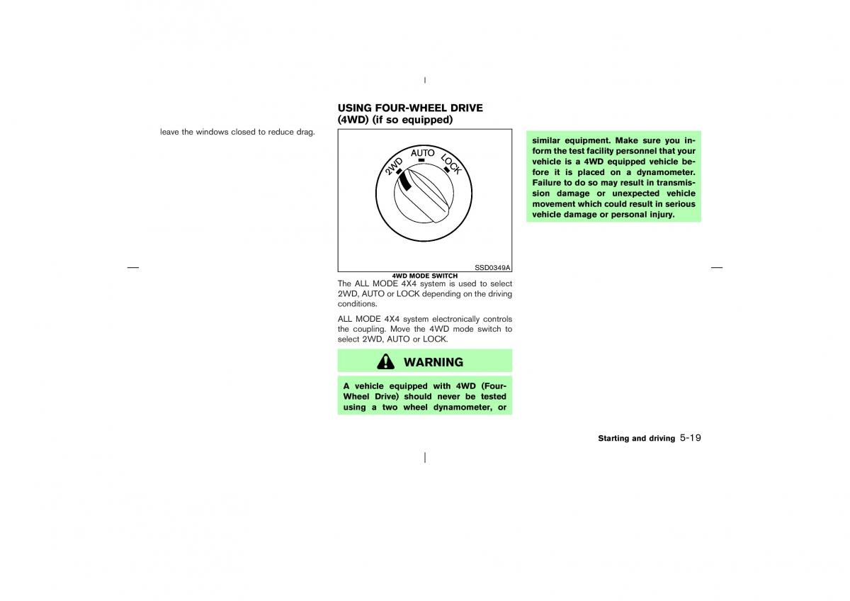 Nissan X Trail T30 I 1 owners manual / page 172