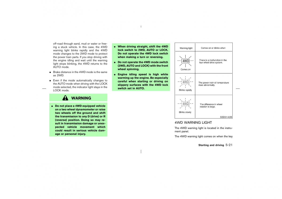 Nissan X Trail T30 I 1 owners manual / page 174