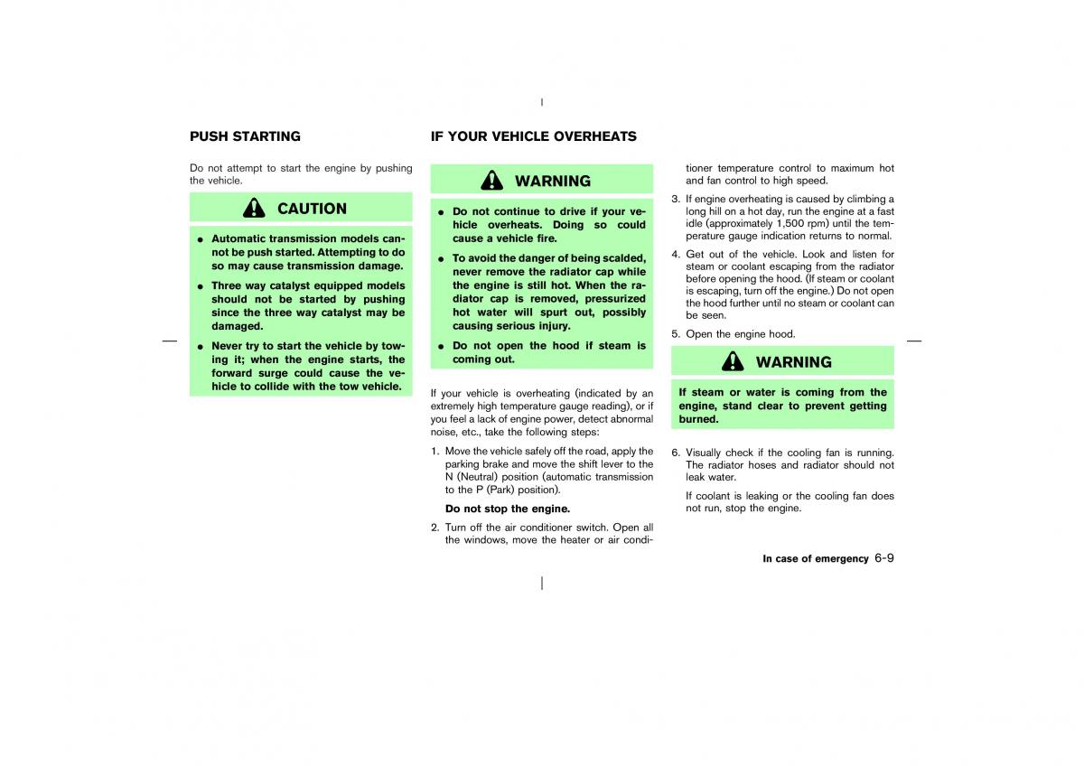 Nissan X Trail T30 I 1 owners manual / page 192