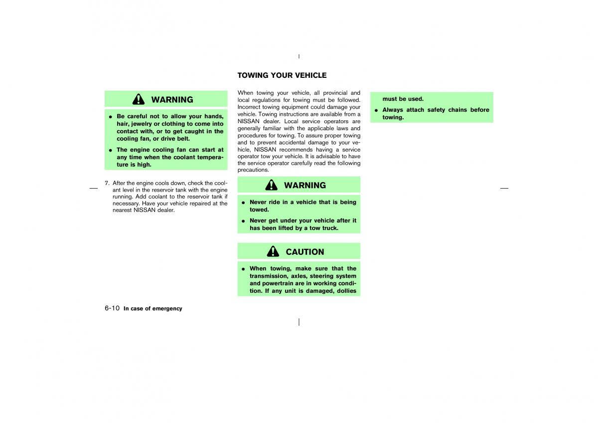 Nissan X Trail T30 I 1 owners manual / page 193