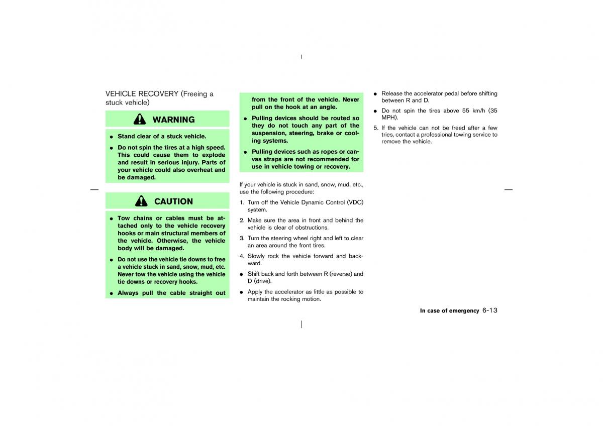 Nissan X Trail T30 I 1 owners manual / page 196