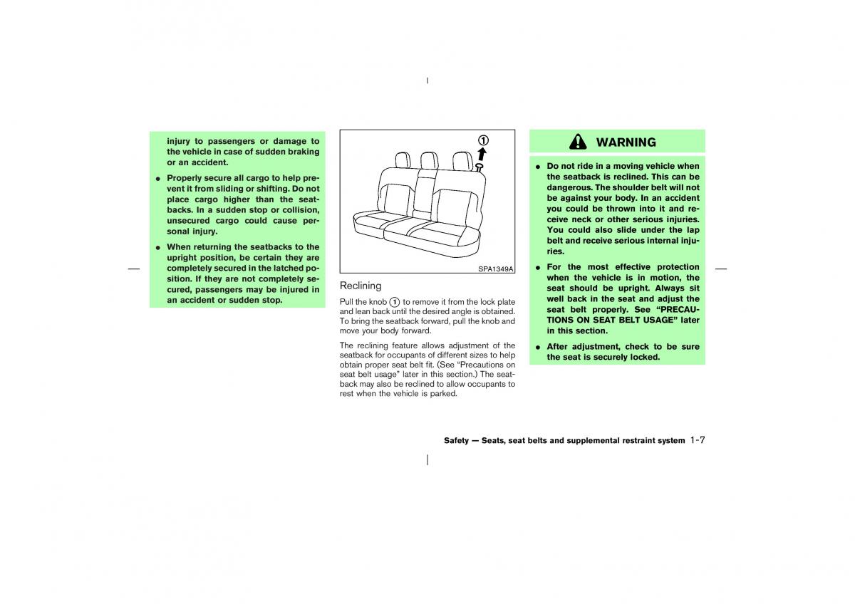 Nissan X Trail T30 I 1 owners manual / page 20