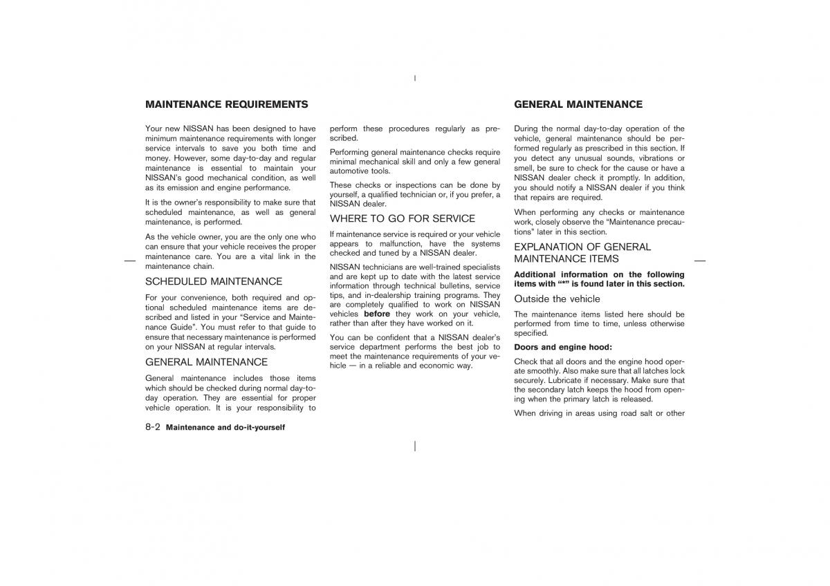 Nissan X Trail T30 I 1 owners manual / page 205