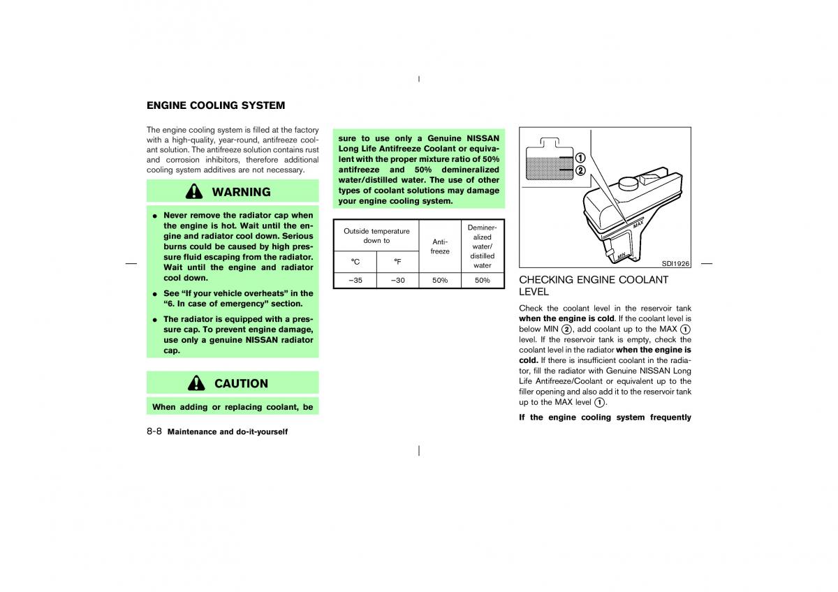 Nissan X Trail T30 I 1 owners manual / page 211