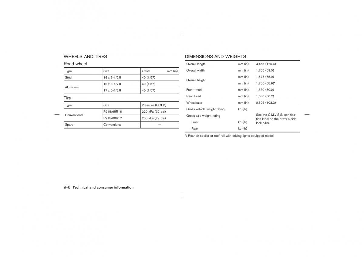 Nissan X Trail T30 I 1 owners manual / page 255