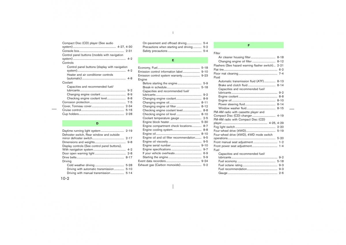 Nissan X Trail T30 I 1 owners manual / page 275