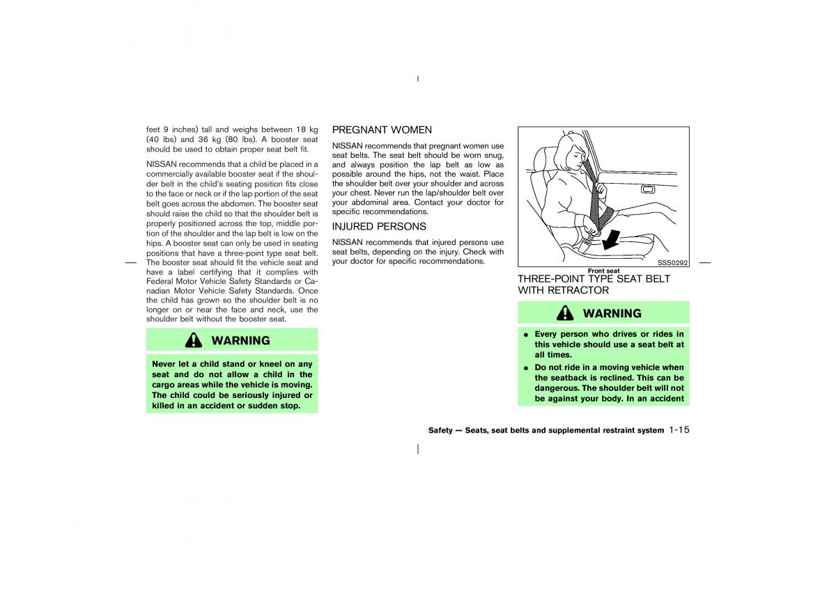 Nissan X Trail T30 I 1 owners manual / page 28