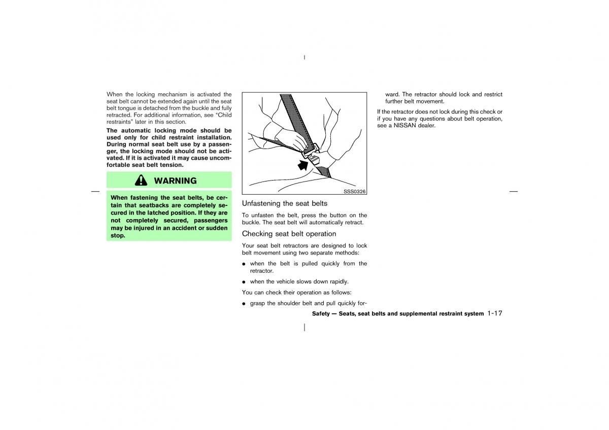 Nissan X Trail T30 I 1 owners manual / page 30