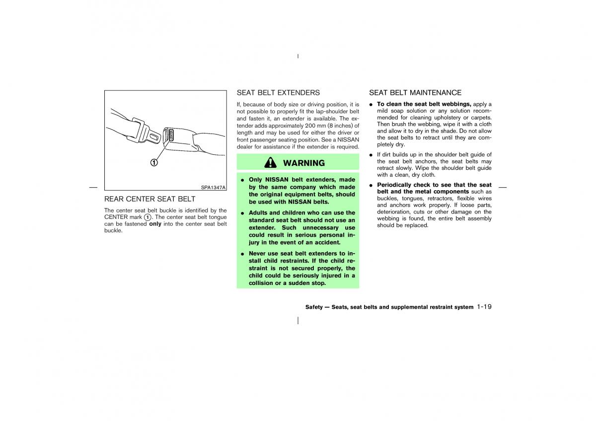 Nissan X Trail T30 I 1 owners manual / page 32