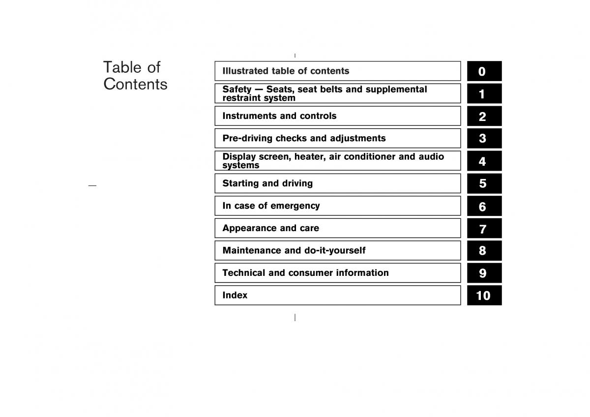 Nissan X Trail T30 I 1 owners manual / page 4