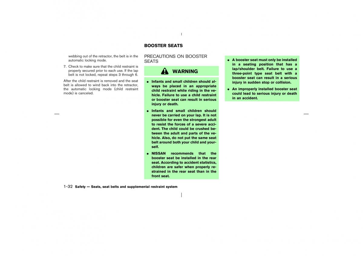 Nissan X Trail T30 I 1 owners manual / page 45