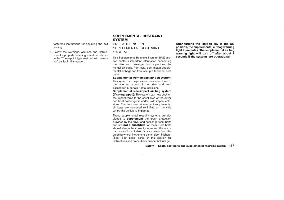 Nissan X Trail T30 I 1 owners manual / page 50