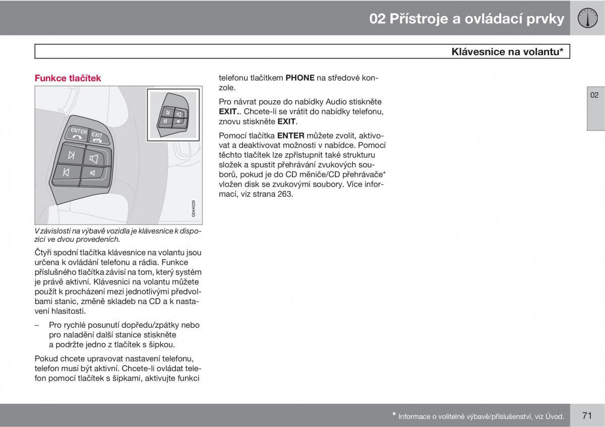 Volvo C30 navod k obsludze / page 73