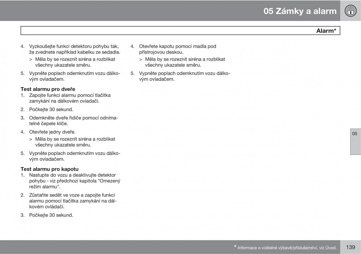 Volvo C30 navod k obsludze / page 141