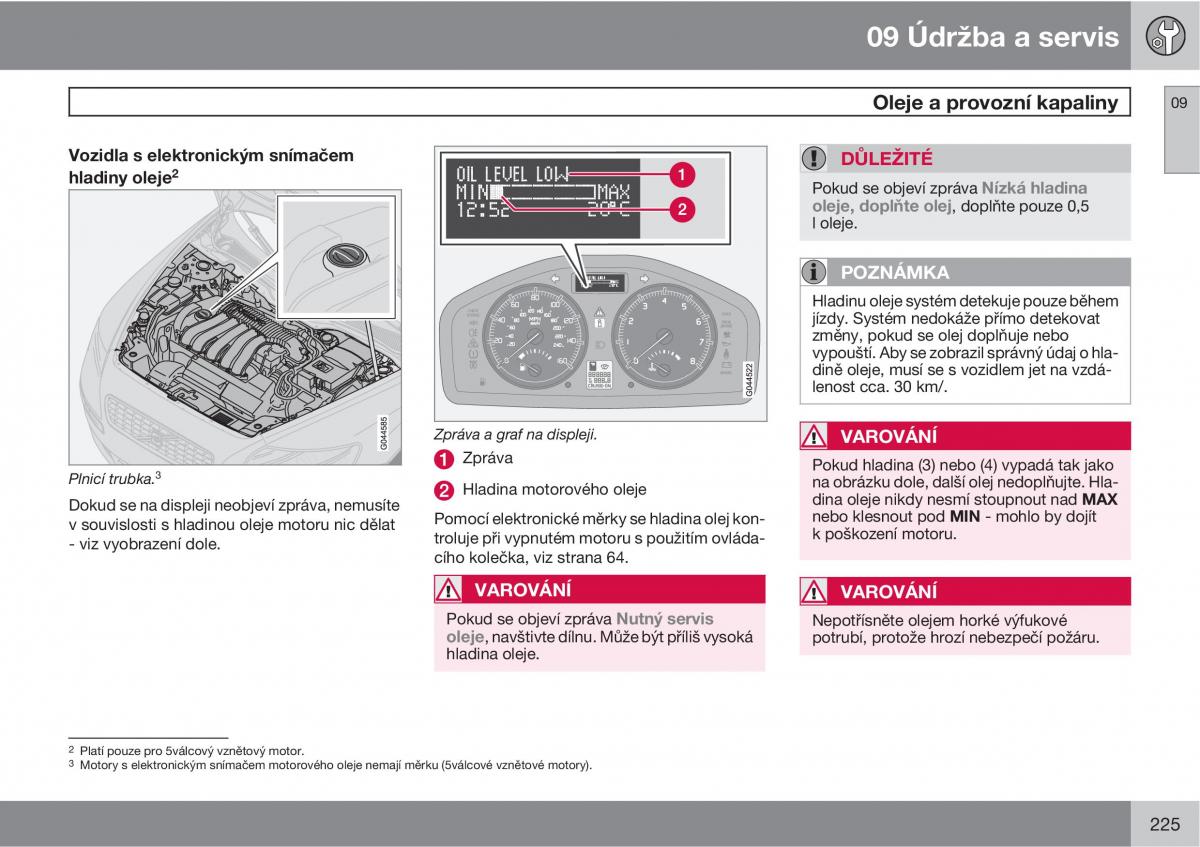 Volvo C30 navod k obsludze / page 227