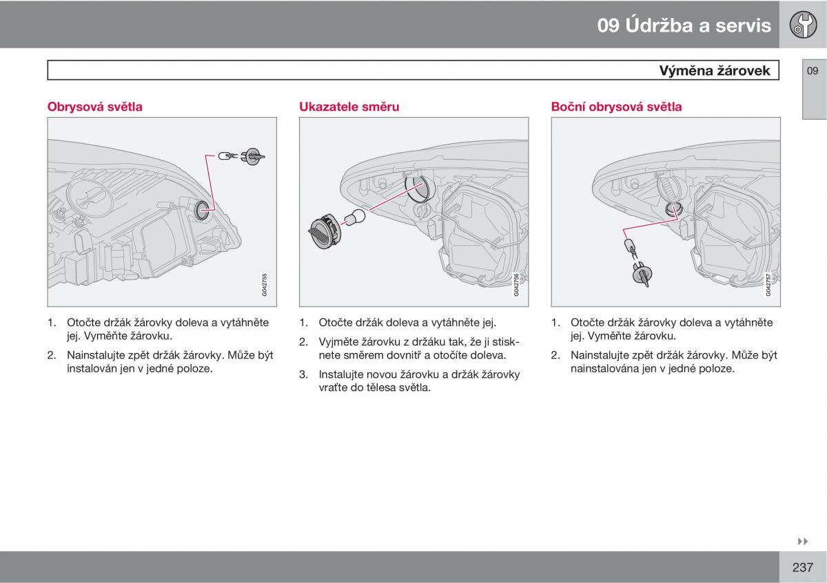 Volvo C30 navod k obsludze / page 239