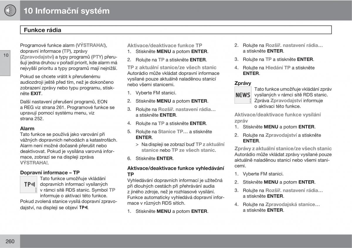 Volvo C30 navod k obsludze / page 262