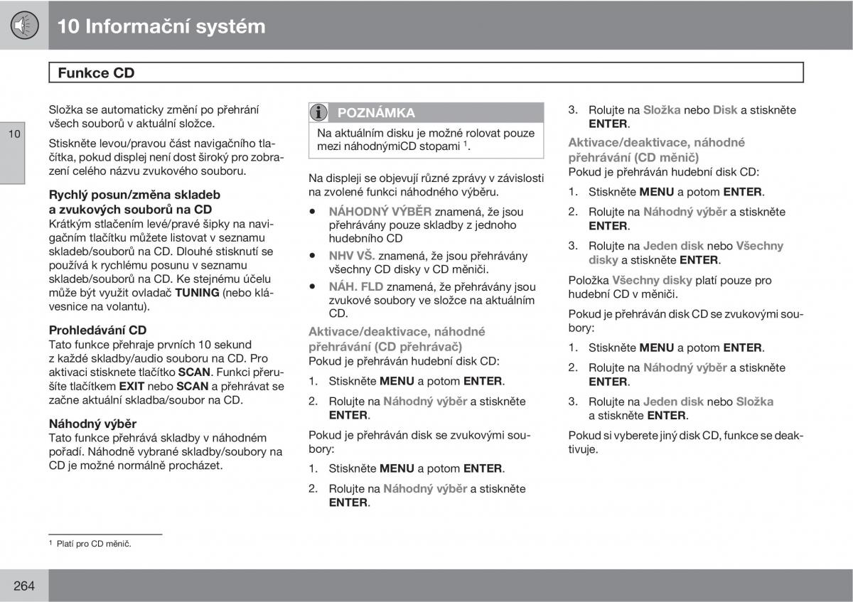 Volvo C30 navod k obsludze / page 266