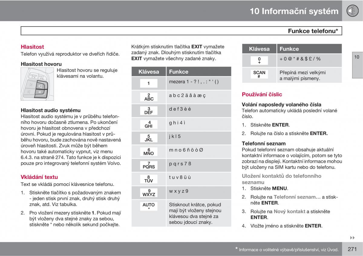 Volvo C30 navod k obsludze / page 273