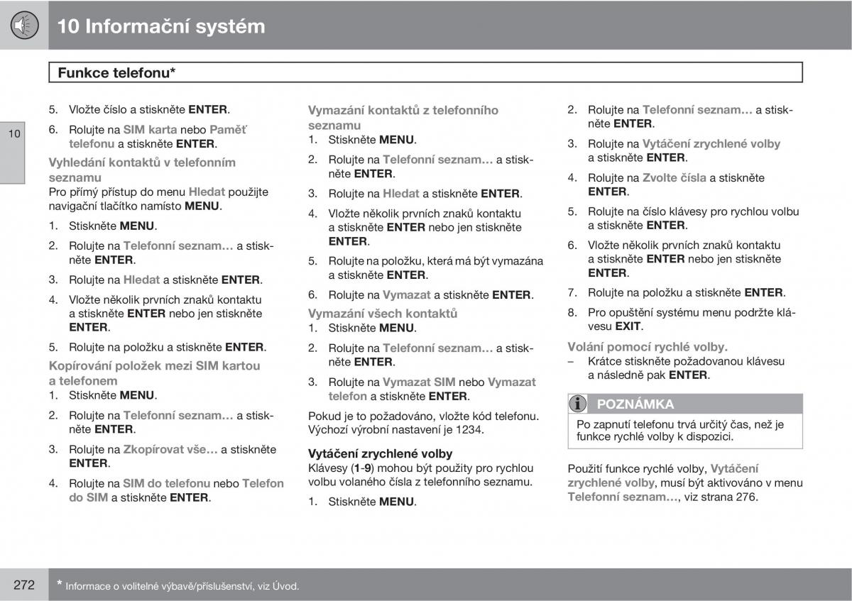 Volvo C30 navod k obsludze / page 274